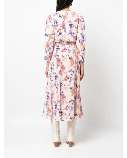 Forte_forte White Belle De Jour Floral-Print Wrap Dress