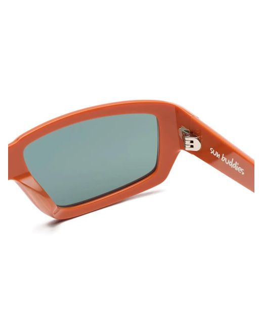Sun Buddies White Rei Rectangle-Frame Sunglasses