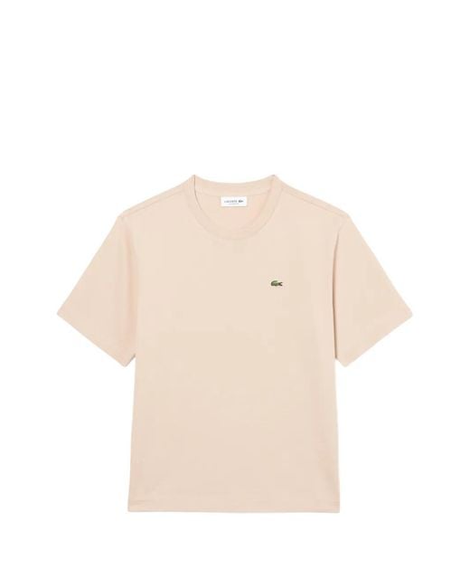 Lacoste Natural T-Shirt À Encolure Ronde