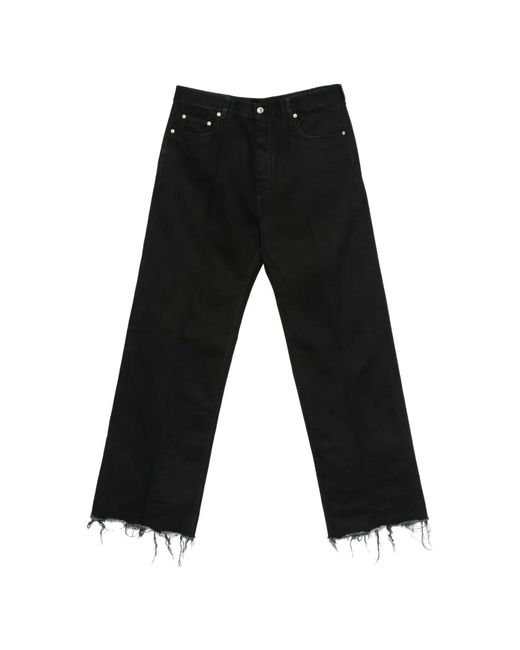 Rick Owens Black Jean Ample Geth À Bords Francs for men