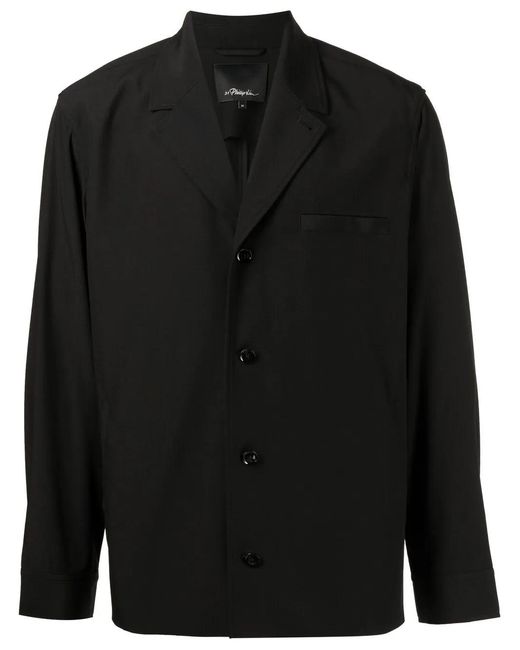 3.1 Phillip Lim Black Unstructured Shirt Jacket for men