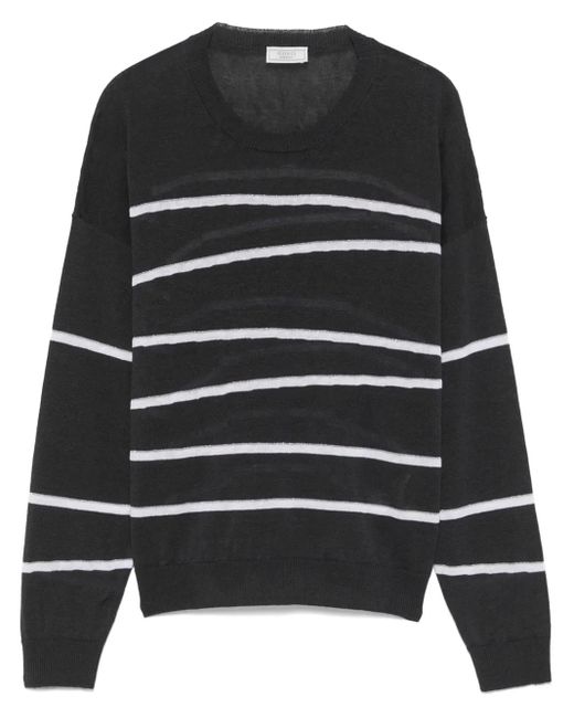 Pull À Rayures Peserico en coloris Black