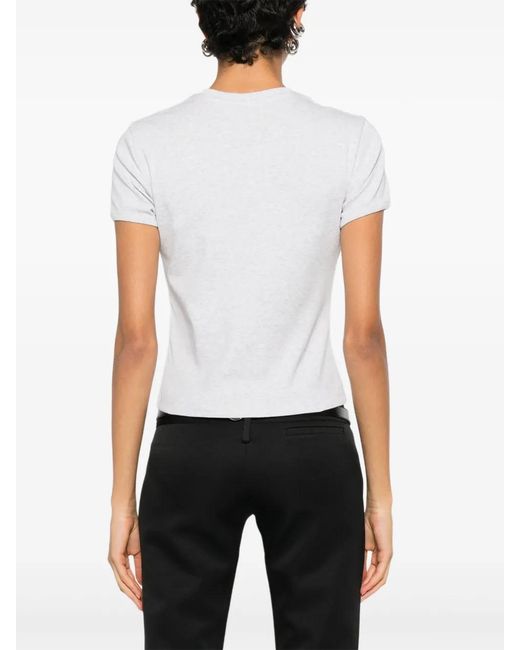 Coperni White Mélange-Effect T-Shirt