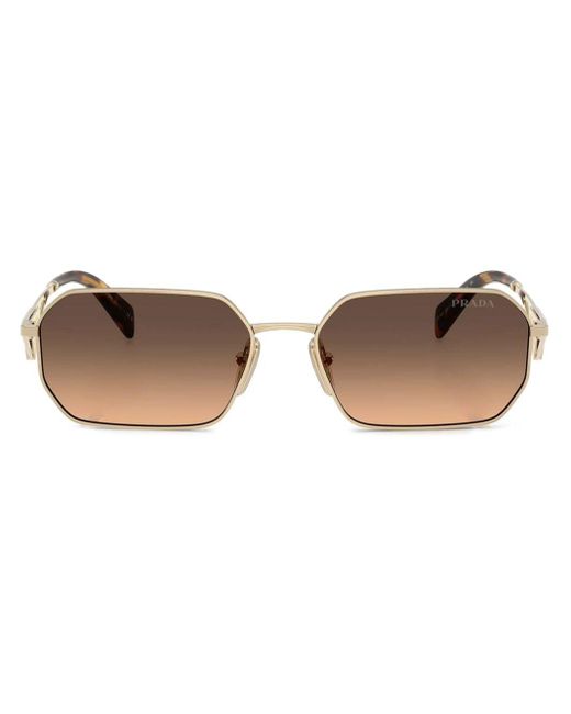 Prada Gradient RectangleShape Sunglasses in Brown Lyst UK