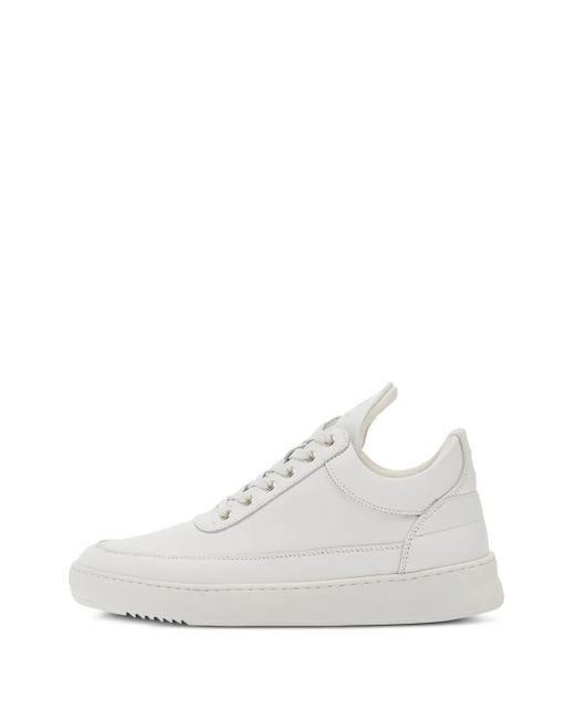 Filling Pieces White Nappa-Leather Sneakers
