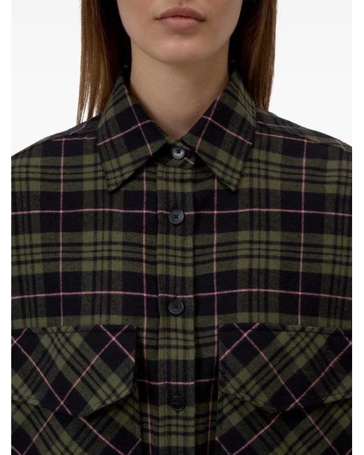 Closed Black Check-Pattern Oversized Shirt