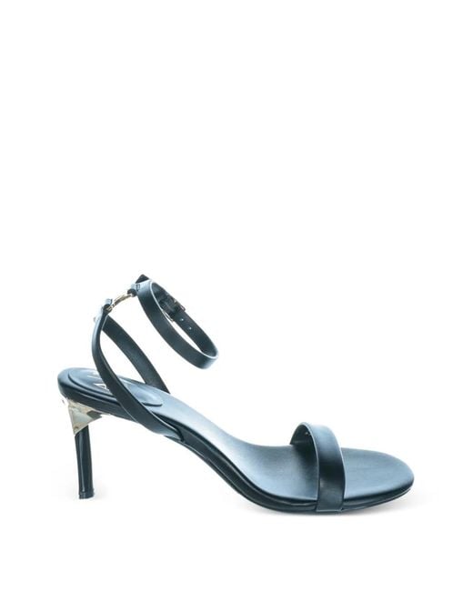 ARMANI EXCHANGE Blue Buckle-Fastening Stiletto-Heel Sandals