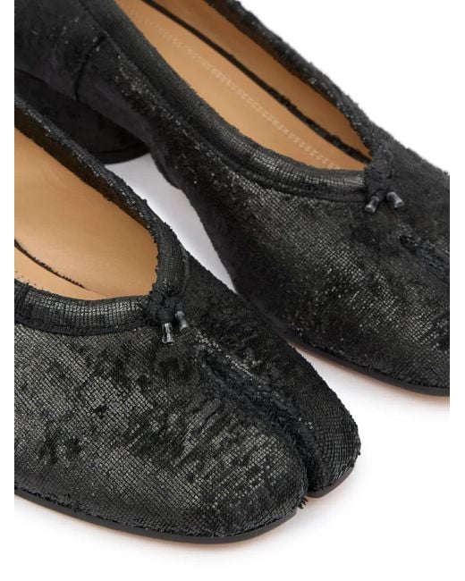 Maison Margiela Black 30Mm Tabi Ballerina Shoes
