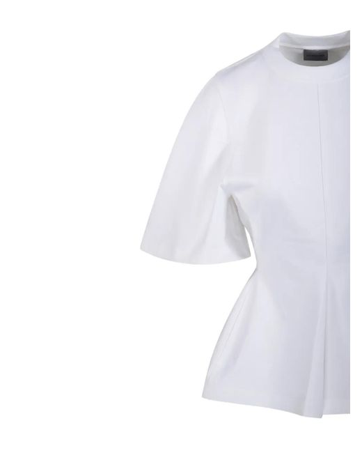 Balenciaga White Peplum T-Shirt