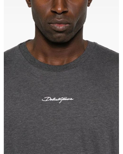 Dolce & Gabbana Gray Mini Short Sleeve T-Shirt for men