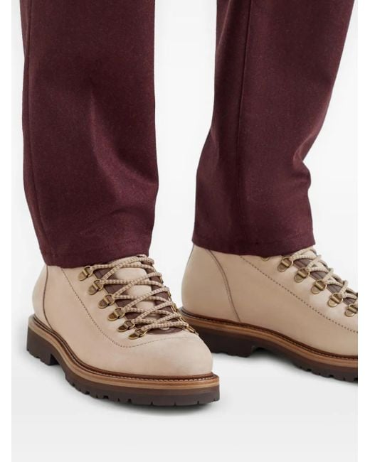 Brunello Cucinelli Natural Leather Boots for men