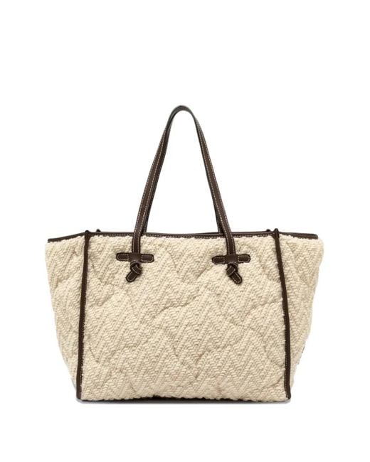 Gianni Chiarini Marcella シェブロン ハンドバッグ Natural