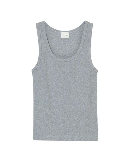Top De Canalé Closed de color Gray