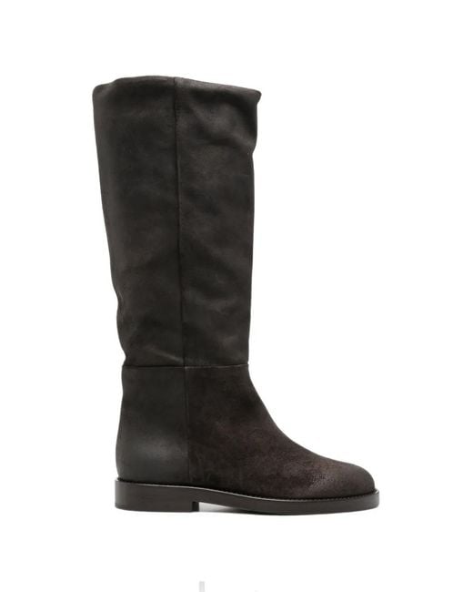 Agl Attilio Giusti Leombruni Black Suede Knee-High Boots
