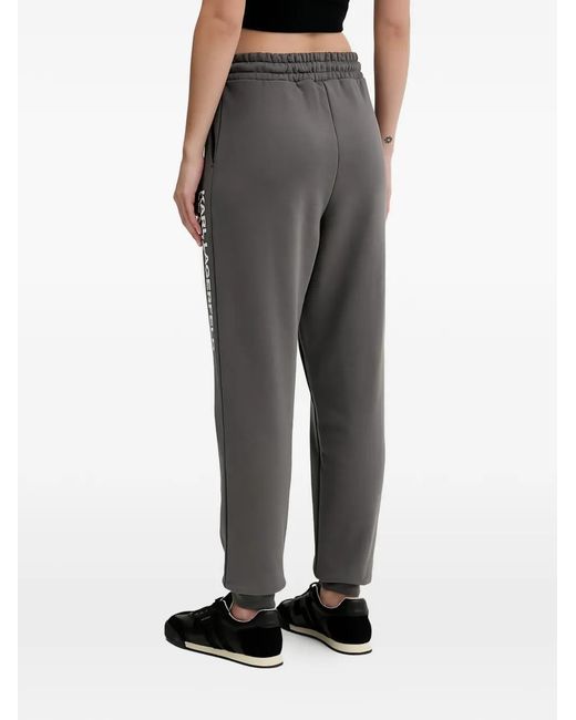 Karl Lagerfeld Gray Drawstring Track Pants
