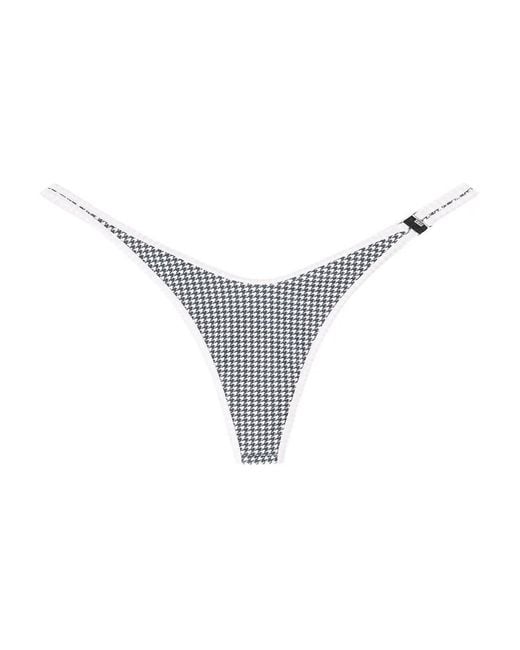 DIESEL White Micro-Punchy-D-Core Bikini Bottoms