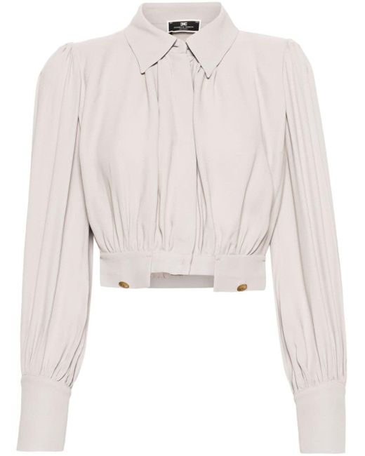 Camicia crop di Elisabetta Franchi in White