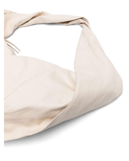 Lemaire White Scarf Leather Shoulder Bag