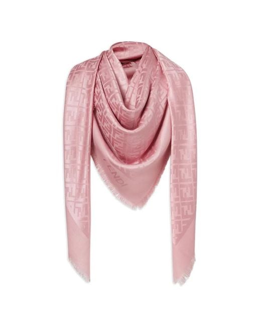 Fendi Pink Monogram Scarf