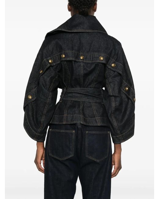 Valiant Buttoned Denim Jacket Zimmermann en coloris Black