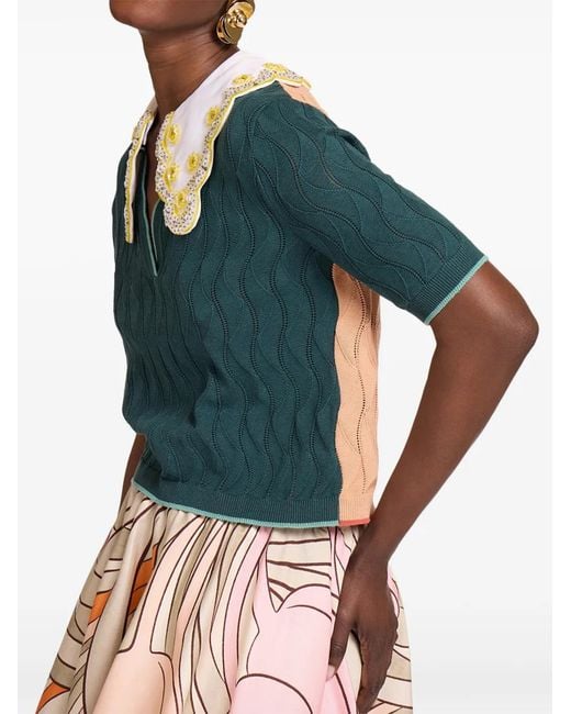Polo Crop LaDoubleJ en coloris Green