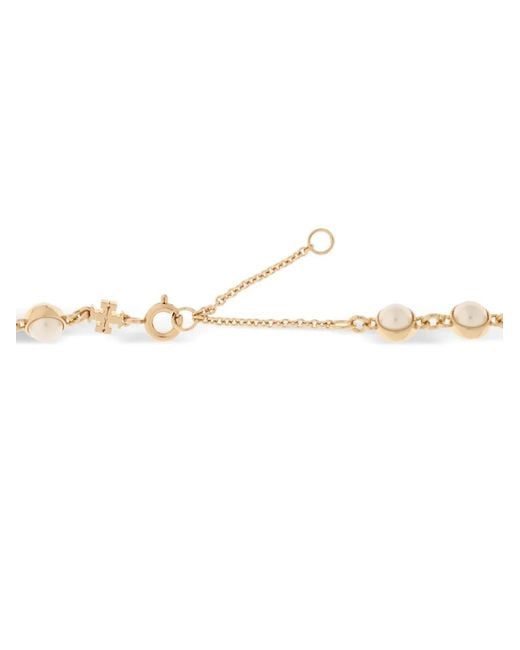 Tory Burch White Moondance Pearl Necklace