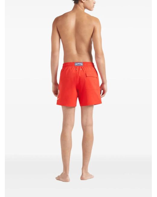 Vilebrequin Red Drawstring Swim Shorts for men