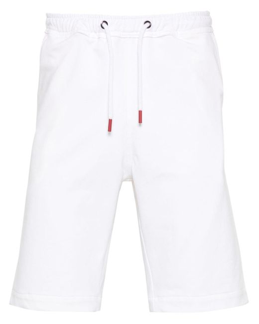Pantalones cortos de chándal de talle medio Kiton de hombre de color White
