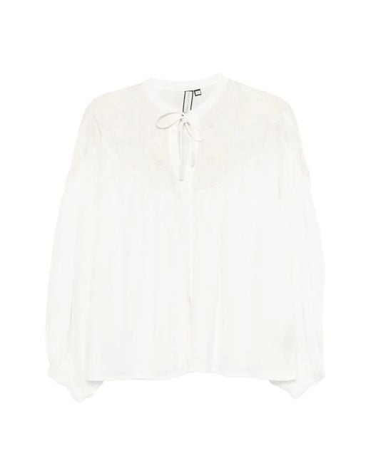 Scarlett Poppies White Petronella Embroidered Blouse