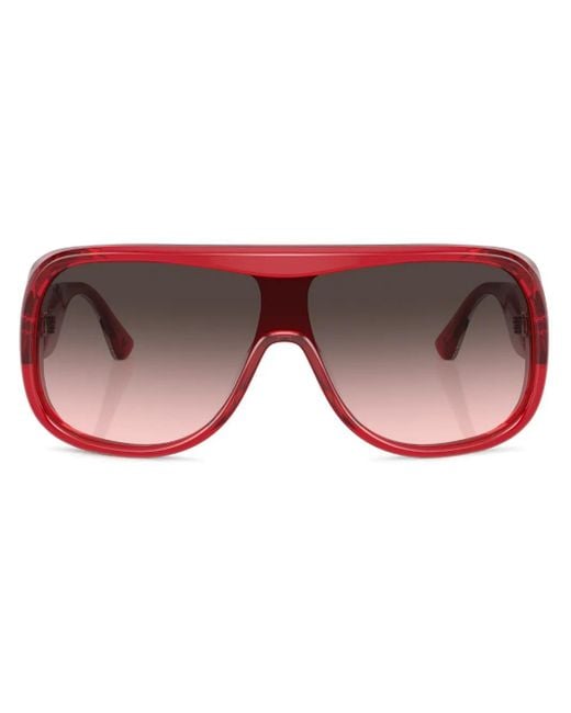 Ferrari Red Oversized Frame Sunglasses