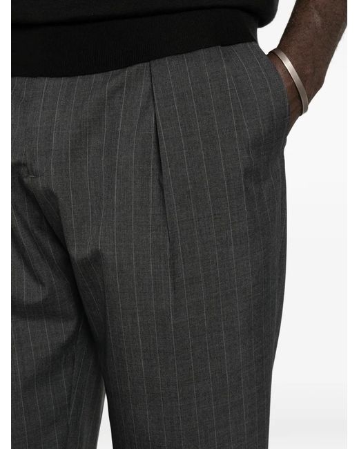 Briglia 1949 Gray Pantalon Plissé Portoblos À Fines Rayures for men