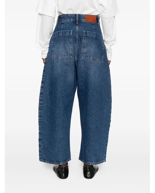 Studio Nicholson Blue Wide-Leg Jeans