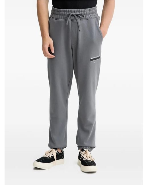 AllSaints Gray Logo Square-Pocket Joggers for men