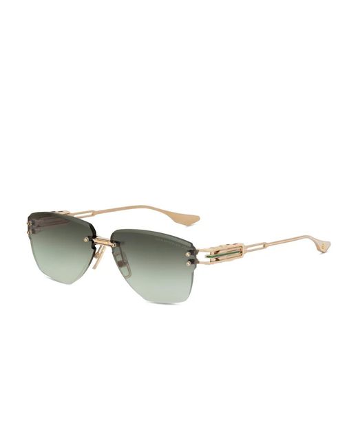 Dita Eyewear Green Rimless Geometric-Frame Sunglasses