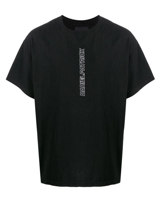 Daniel Patrick Black Logo Detail T-Shirt for men