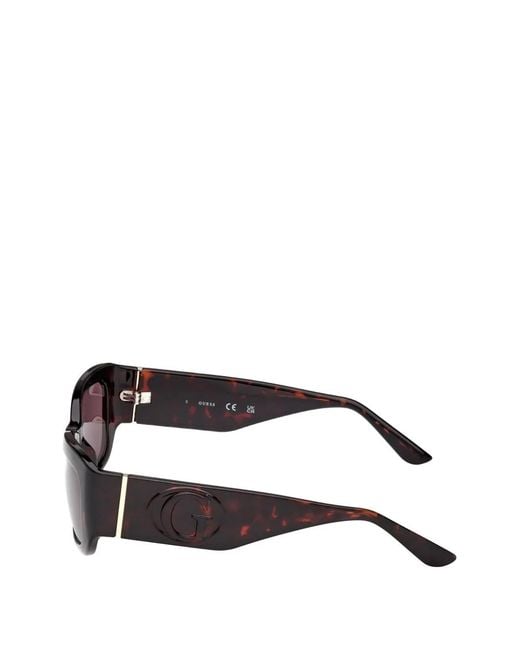 Guess Purple Tortoiseshell-Effect Rectangle-Frame Sunglasses