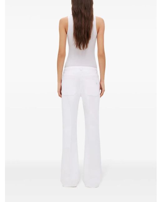 Courreges White Relax Bootcut Trousers
