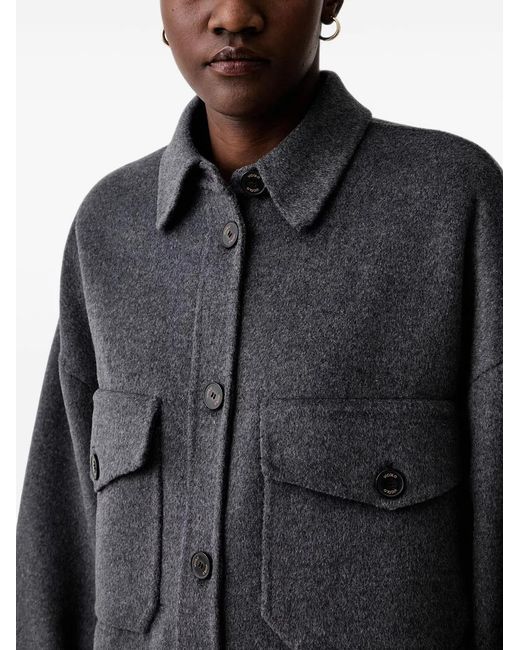 ViCOLO Black Button-Up Chest-Pocket Jacket