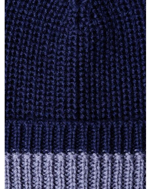 Hackett Beanie Aus Geripptem Strick in Blue für Herren