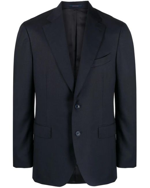 Boggi Blue Single-Breasted Wool Blazer for men