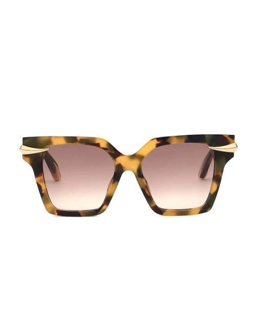 Roberto Cavalli Pink Square-Frame Sunglasses