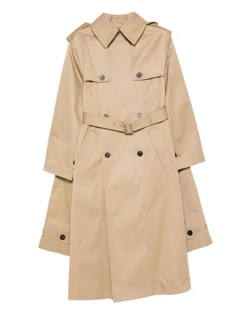 Jean Paul Gaultier Trenchcoat Met Dubbele Rij Knopen En Ceintuur in het Natural