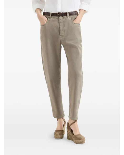Brunello Cucinelli Gray Five-Pocket Jeans