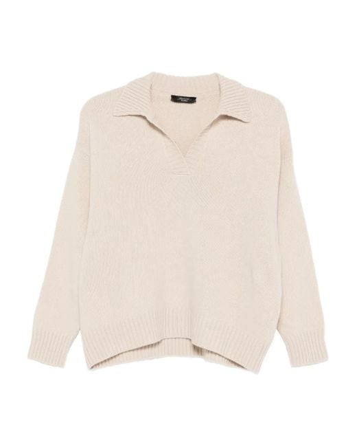 Weekend by Maxmara Vネック セーター Natural