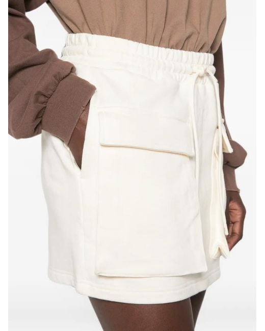 MSGM White Drawstring Mini Skirt