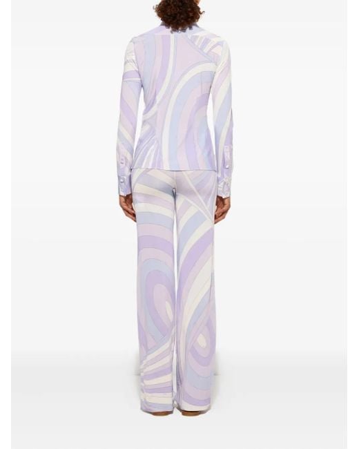 Emilio Pucci Purple Iride-Print Shirt