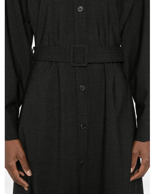 P.A.R.O.S.H. Black Midikleid mit Gürtel