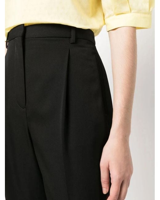 Tory Burch Black Wool Twill Trousers