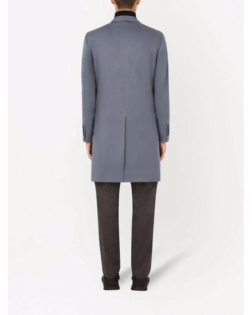 メンズ Dolce & Gabbana ドルチェ&ガッバーナ カシミア シングルコート Blue