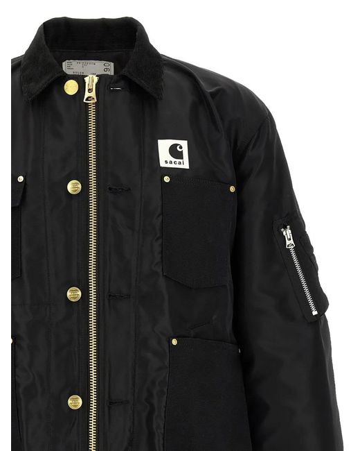Sacai メンズ ブラック X Carhartt Wip Duck ジャケット 【公式通販】